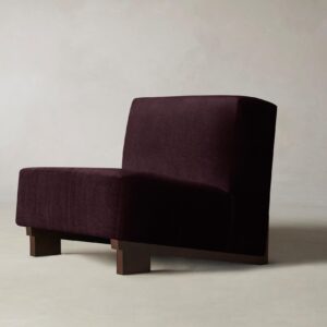 The Remsen Chair - Performance Velvet Merlot