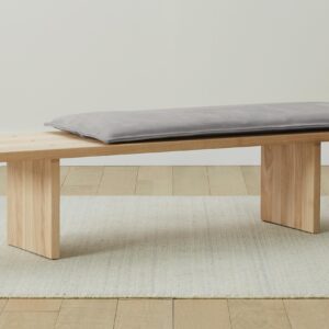 The Reyes Bench - Nubuck Leather Asphalt