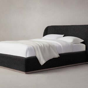 The Smith Bed - Italian Brushed Wool Pepper