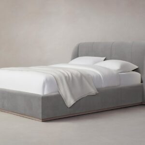 The Smith Bed - Nubuck Leather Asphalt