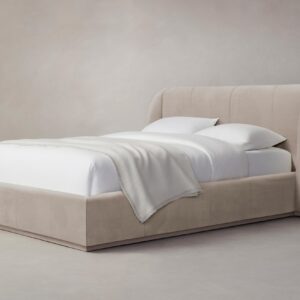 The Smith Bed - Nubuck Leather Fawn