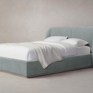 The Smith Bed - Nubuck Leather Tide