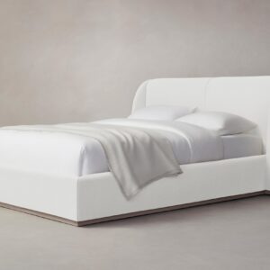 The Smith Bed - Performance Linen Weave Pure White
