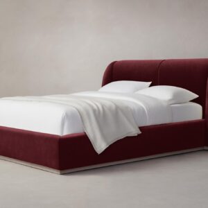The Smith Bed - Performance Velvet Merlot