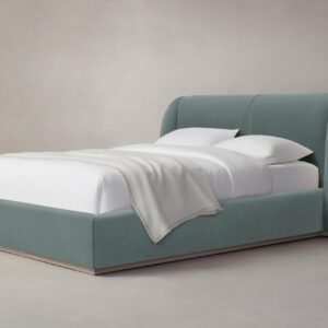The Smith Bed - Performance Velvet Seafoam