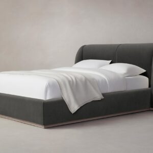 The Smith Bed - Performance Velvet Slate