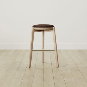 The Stanton Bar & Counter Stool - Italian Brushed Wool Cocoa