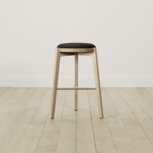 The Stanton Bar & Counter Stool - Italian Brushed Wool Pepper