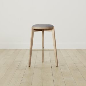 The Stanton Bar & Counter Stool - Nubuck Leather Asphalt