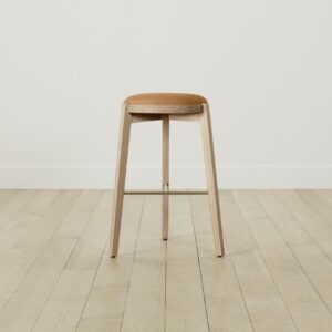 The Stanton Bar & Counter Stool - Nubuck Leather Saddle