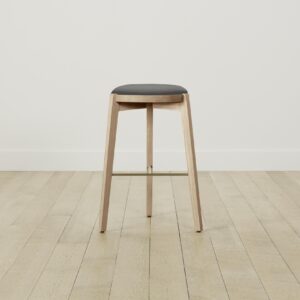 The Stanton Bar & Counter Stool - Pebbled Leather Ash