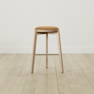 The Stanton Bar & Counter Stool - Pebbled Leather Latte