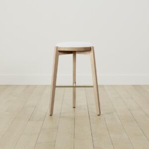 The Stanton Bar & Counter Stool - Performance Linen Weave Pure White