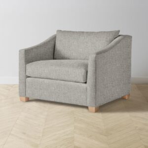 The Sullivan Chair-and-a-Half - Heritage Belgian Linen Agate