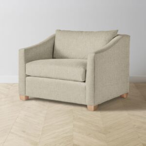 The Sullivan Chair-and-a-Half - Heritage Belgian Linen Alder