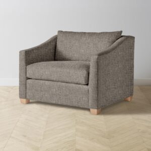 The Sullivan Chair-and-a-Half - Heritage Belgian Linen Carob