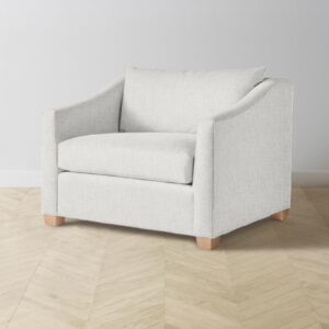 The Sullivan Chair-and-a-Half - Heritage Belgian Linen Egret