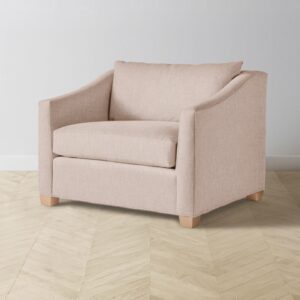 The Sullivan Chair-and-a-Half - Heritage Belgian Linen Petal