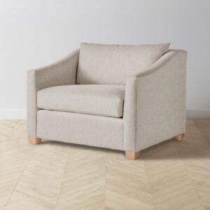 The Sullivan Chair-and-a-Half - Heritage Belgian Linen Summit