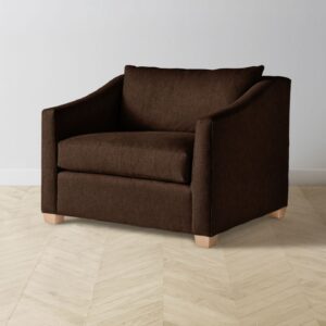 The Sullivan Chair-and-a-Half - Italian Brushed Wool Cocoa