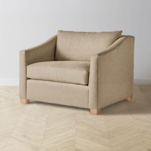 The Sullivan Chair-and-a-Half - Italian Brushed Wool Fox