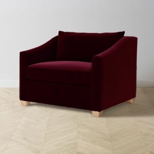 The Sullivan Chair-and-a-Half - Mohair Crimson