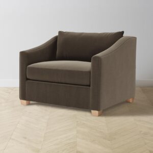 The Sullivan Chair-and-a-Half - Mohair Mink