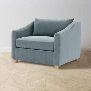 The Sullivan Chair-and-a-Half - Mohair Slate Blue