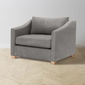 The Sullivan Chair-and-a-Half - Nubuck Leather Asphalt