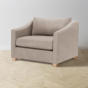 The Sullivan Chair-and-a-Half - Nubuck Leather Fawn