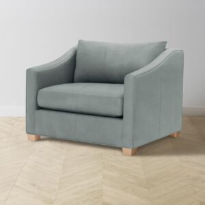 The Sullivan Chair-and-a-Half - Nubuck Leather Tide
