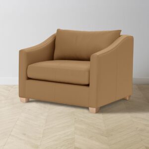 The Sullivan Chair-and-a-Half - Pebbled Leather Latte