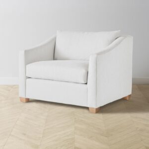 The Sullivan Chair-and-a-Half - Performance Linen Weave Pure White