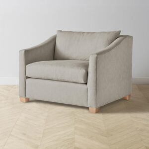 The Sullivan Chair-and-a-Half - Performance Textured Linen Flax