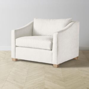 The Sullivan Chair-and-a-Half - Performance Textured Tweed Snow