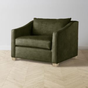 The Sullivan Chair-and-a-Half - Performance Velvet Olive