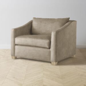 The Sullivan Chair-and-a-Half - Performance Velvet Taupe