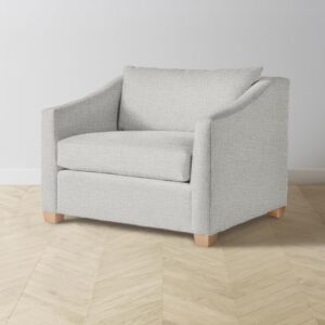 The Sullivan Chair-and-a-Half - Performance Woven Chenille Steel