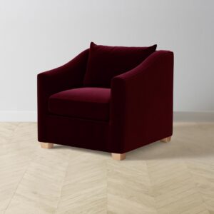 The Sullivan Chair - Mohair Crimson