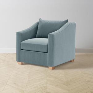 The Sullivan Chair - Mohair Slate Blue