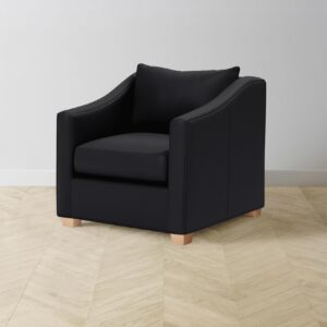 The Sullivan Chair - Pebbled Leather Ink