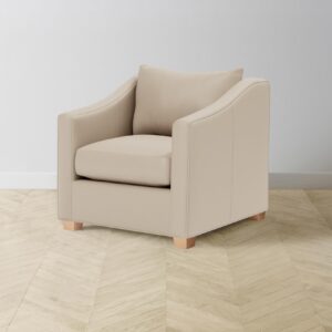 The Sullivan Chair - Pebbled Leather Stone