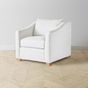 The Sullivan Chair - Performance Linen Weave Pure White