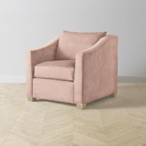 The Sullivan Chair - Performance Velvet Dusty Rose