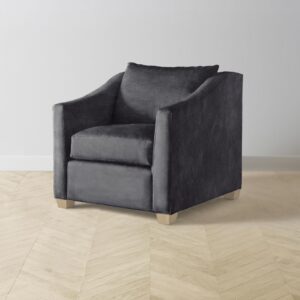 The Sullivan Chair - Performance Velvet Flannel