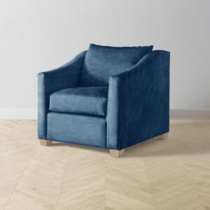 The Sullivan Chair - Performance Velvet Sapphire