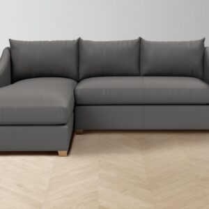 The Sullivan Sectional - Pebbled Leather Ash