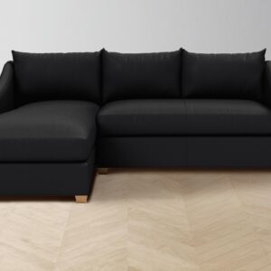 The Sullivan Sectional - Pebbled Leather Ink