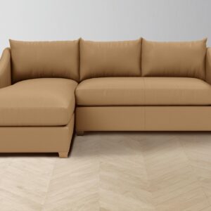 The Sullivan Sectional - Pebbled Leather Latte