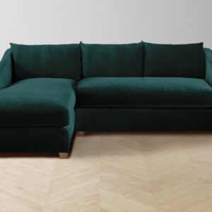 The Sullivan Sectional - Performance Velvet Emerald